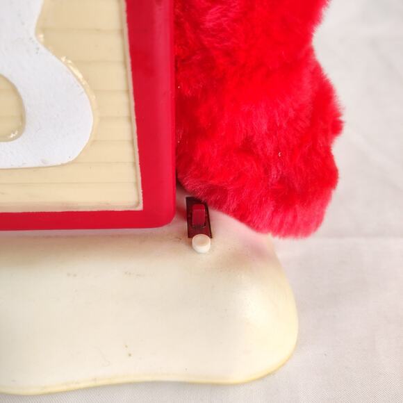 Vintage Telco Elmo Christmas Motionette 16in 1998 Santa Hat Moving Sesame - Picture 10 of 17